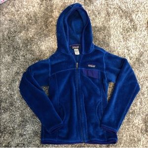 Patagonia Blue Hooded Fleece